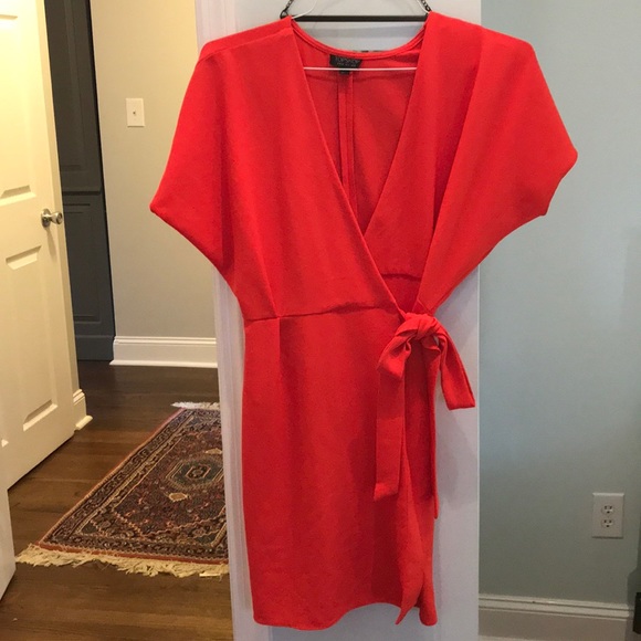 Topshop Dresses & Skirts - Topshop Satin Wrap Dress